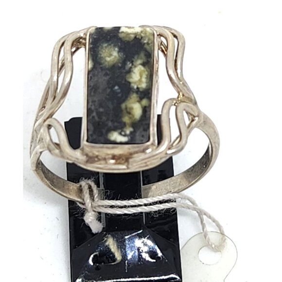 Ring Variscite Size 10 1/2  5 Gr Silver  Jerry Fran Harr 80mm x 20mm Stone 15mm - Picture 1 of 15